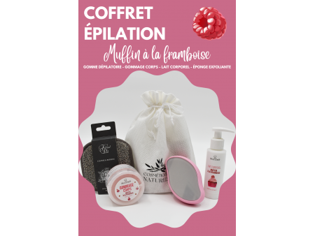 Coffret épilation Muffin à la framboise pas cher / 100% Naturel