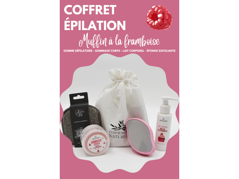 Coffret épilation Muffin à la framboise pas cher / 100% Naturel