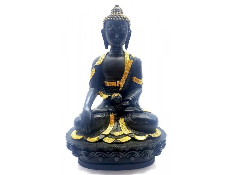 Statue  Bouddha & Bol Noir pas cher - Paiement Sécurisé