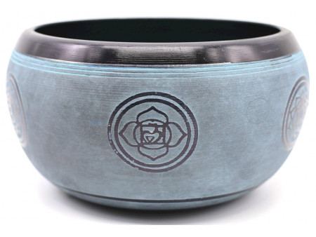 Bol Chantant Tibétain Chakras Bleu 550g pas cher