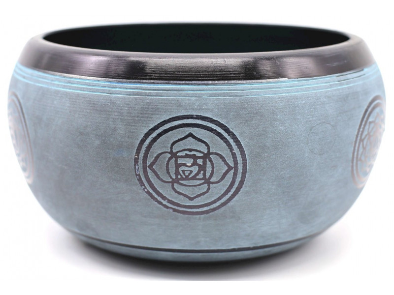 Bol Chantant Tibétain Chakras Bleu 550g pas cher