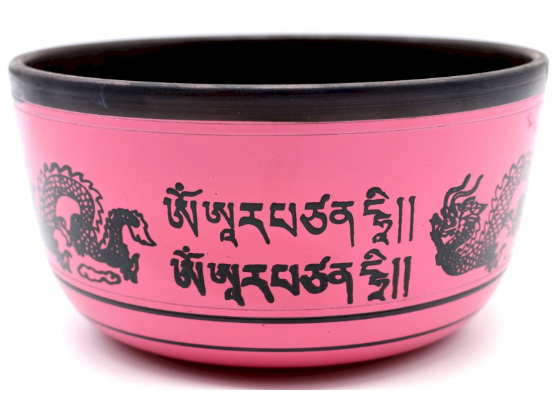 Bol Chantant Tibétain Dragon Rose 850g pas cher