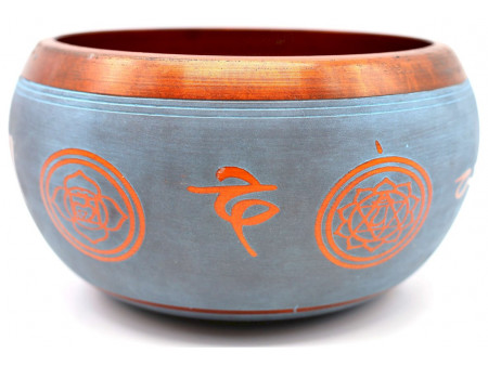 Bol Chantant Tibétain Aluminium Chakras 550g pas cher