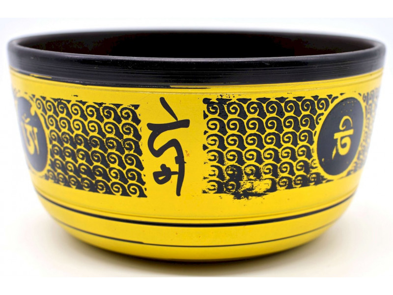 Bol Chantant Tibétain Aluminium Jaune 850g pas cher