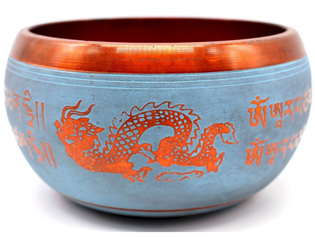 Bol Chantant Tibétain Aluminium Dragon 550g pas cher