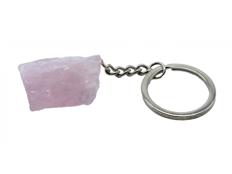 Porte-Clés Quartz Rose brute pas cher - Livraison Rapide