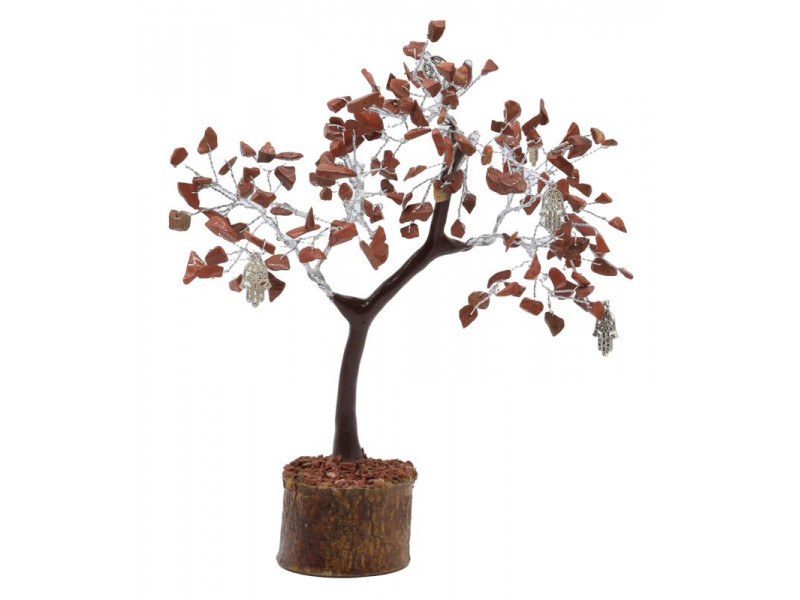 Arbre du Bonheur Jaspe Rouge Main de Fatima pas cher | Lithothérapie