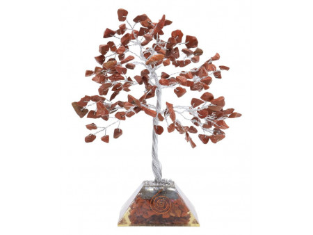 Arbre du Bonheur Jaspe Rouge Orgonite pas cher | Lithothérapie