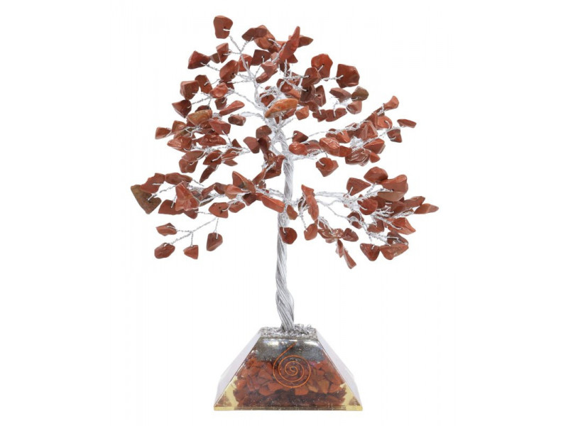 Arbre du Bonheur Jaspe Rouge Orgonite pas cher | Lithothérapie