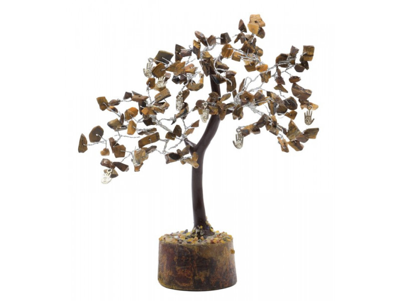 Arbre du Bonheur Oeil de Tigre Main Reiki pas cher / Lithothérapie
