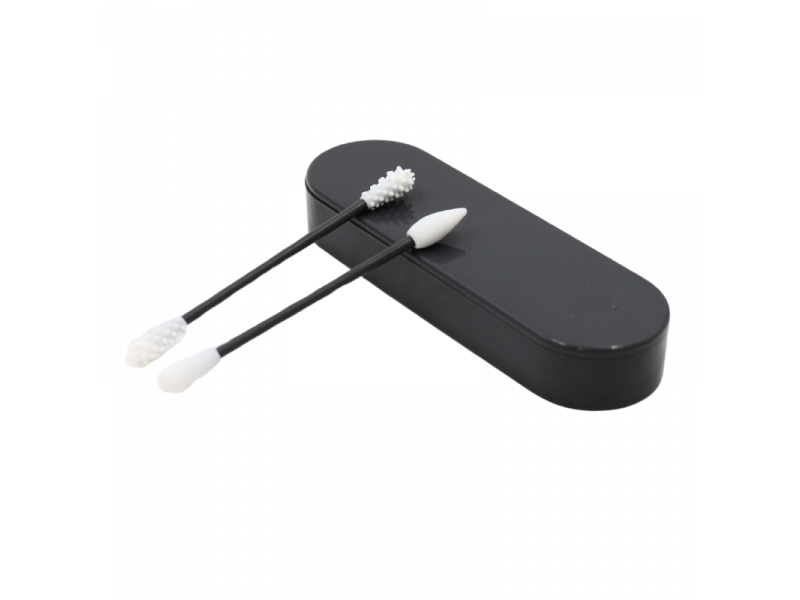 2 cotons-tiges réutilisables + boite de rangement - Gris Pas Cher | Livraison Rapide