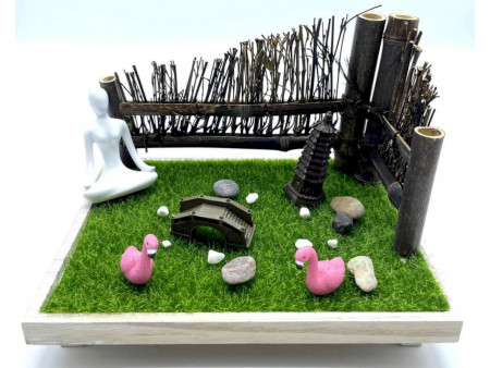 Jardin Zen Coin Yoga 23cm pas cher - Paiement Sécurisé