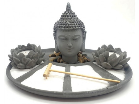 Jardin Zen Tête de Bouddha 28cm pas cher - Paiement Sécurisé