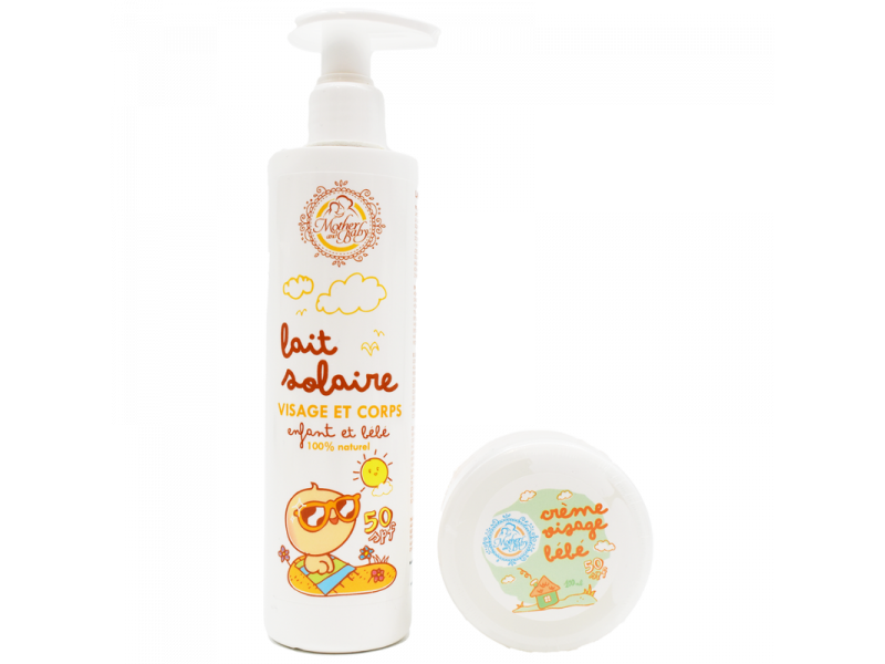 Crème solaire pour enfant et bébé SPF50+ - 100ml 100% naturelle Pas Cher