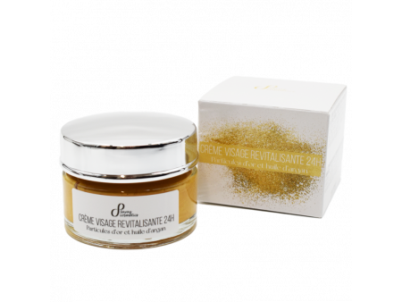 Crème visage aux particules d'or et à l'huile d'argan - 50ml 100% naturelle Pas Cher