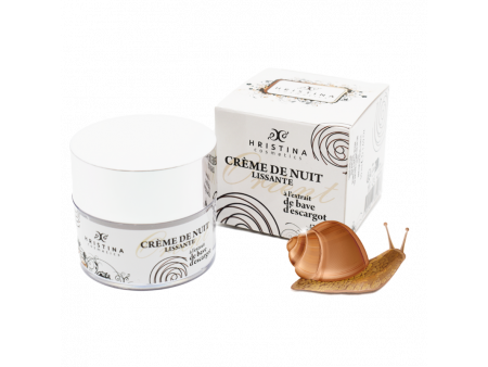 Crème de nuit hydratante à base de bave d'escargot 50ml 100% naturelle Pas Cher