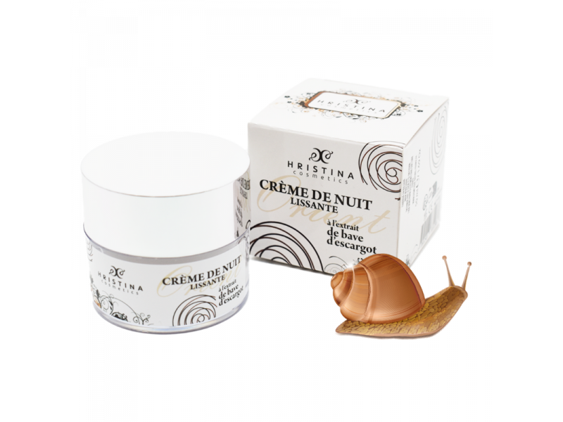 Crème de nuit hydratante à base de bave d'escargot 50ml 100% naturelle Pas Cher
