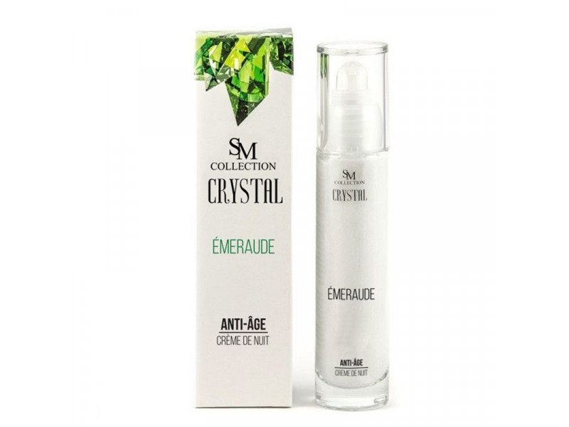 Crème de nuit anti-âge à l'émeraude 50ml 100% naturelle Pas Cher