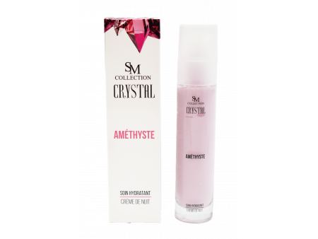 Crème de nuit à la poudre d'améthyste 50ml 100% naturelle Pas Cher