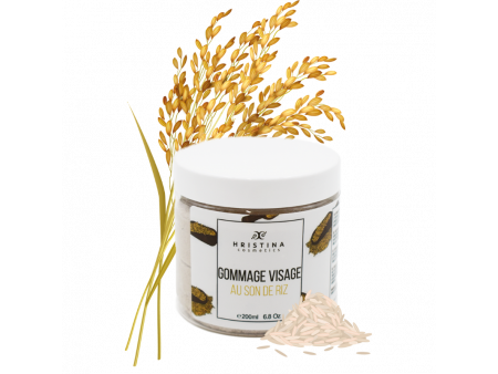 Gommage visage - Au son de riz - BIO - 200ml 100% naturel Pas Cher