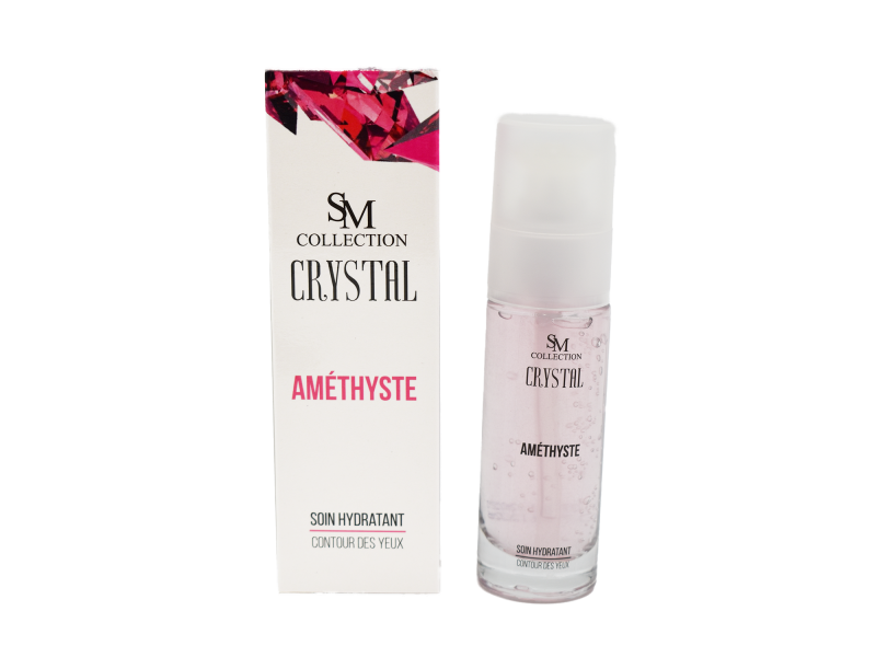 Crème pour le contour des yeux à la poudre d'améthyste 30ml 100% naturelle Pas Cher