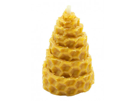 Bougie Cire d'Abeille Sapin 5cm Pas Cher