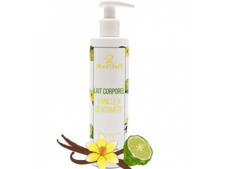 Lait corporel à la vanille et bergamote - 250ml 100% naturel Pas Cher