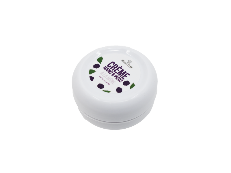 Crème mains et pieds à la mûre - 50 ml 100% naturelle - Format voyage Pas Cher