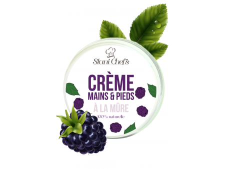 Crème mains et pieds à la mûre 100ml 100% naturelle Pas Cher