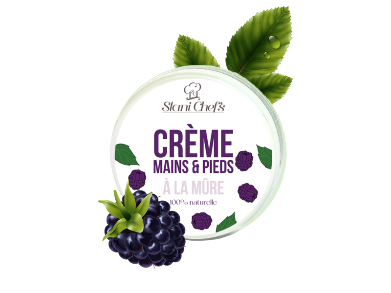 Crème mains et pieds à la mûre 100ml 100% naturelle Pas Cher