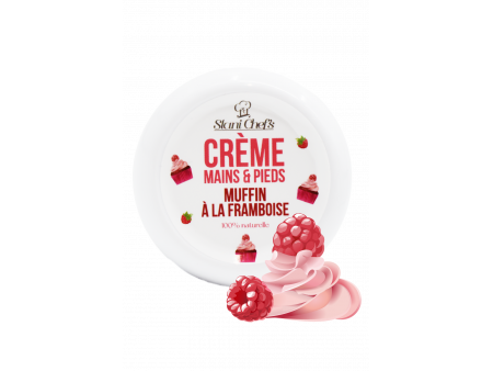 Crème mains et pieds - muffin à la framboise - 50ml 100% naturelle - Format voyage Pas Cher