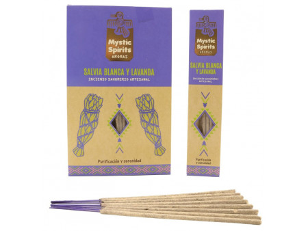 Encens Sauge Blanche  & Lavande  pas cher - Paiement Sécurisé