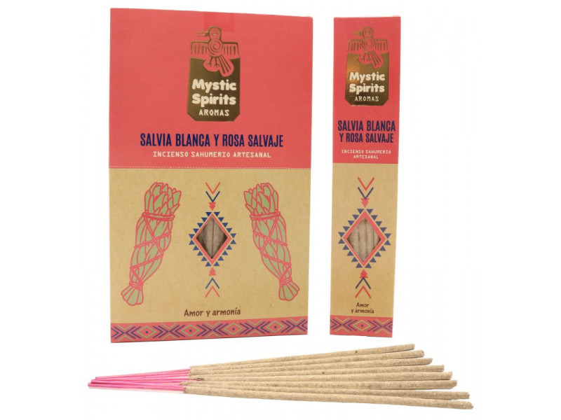 Encens Sauge Blanche  & Rose pas cher - Paiement Sécurisé