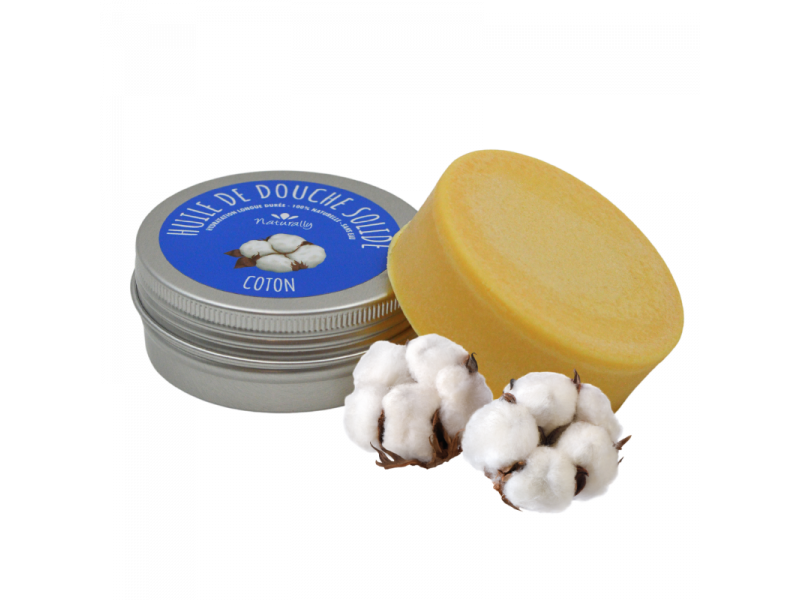 Huile de douche solide - Coton 65gr Pas Cher