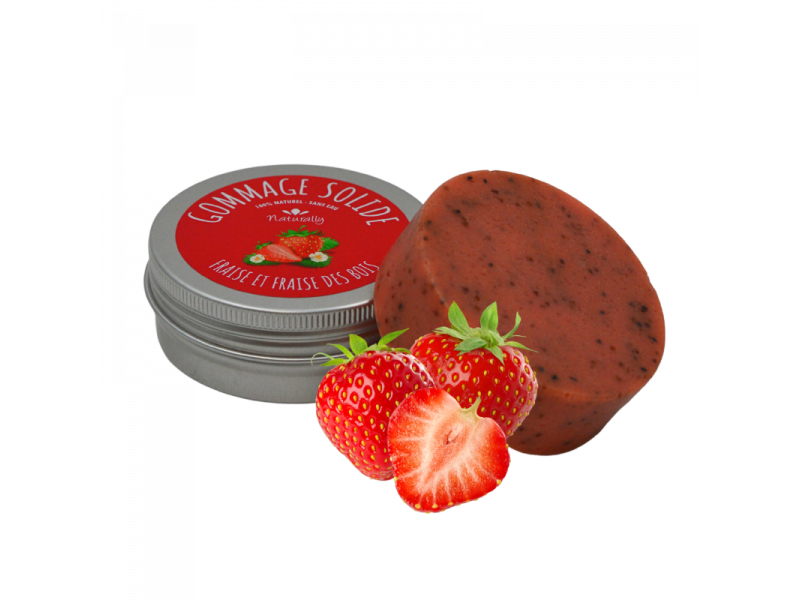Gommage solide - Fraise et fraise des bois 70gr Pas Cher