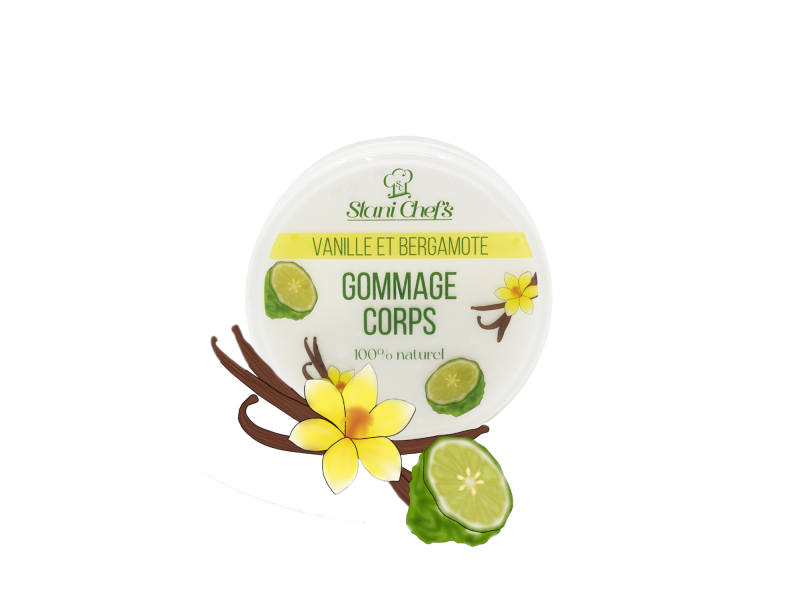 Gommage corps à la vanille et bergamote - 250ml 100% naturel Pas Cher