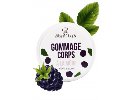Gommage corps à la mûre - 200ml 100% naturel Pas Cher
