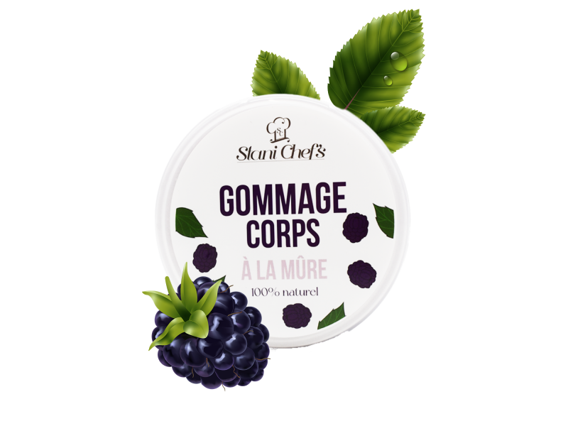 Gommage corps à la mûre - 200ml 100% naturel Pas Cher