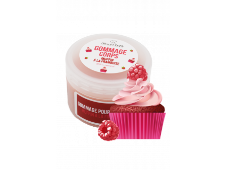 Gommage corps - muffin à la framboise - 100ml 100% naturel Pas Cher