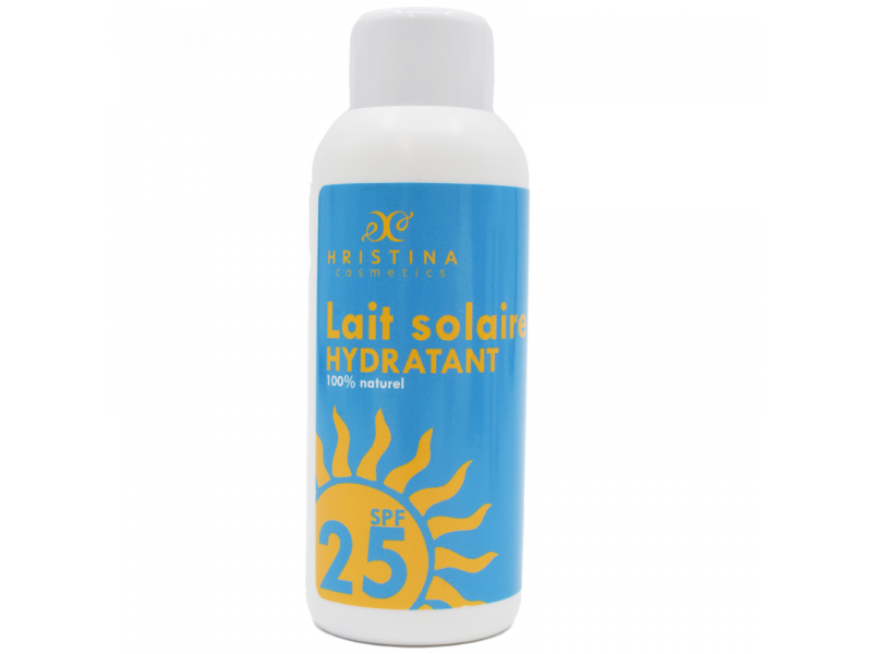 Lait solaire hydratant et protecteur SPF25 - 150ml 100% naturel Pas Cher