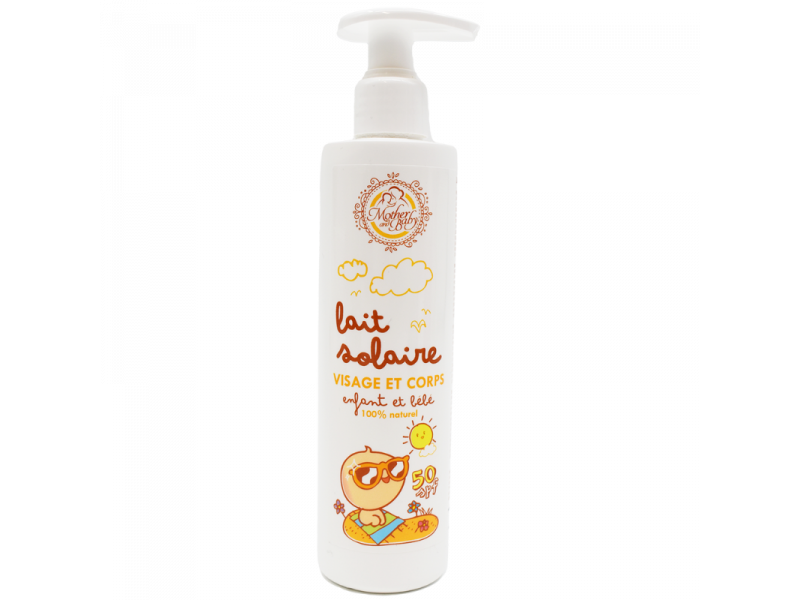 Lait solaire pour enfant et bébé SPF50+ - 250ml 100% naturel Pas Cher