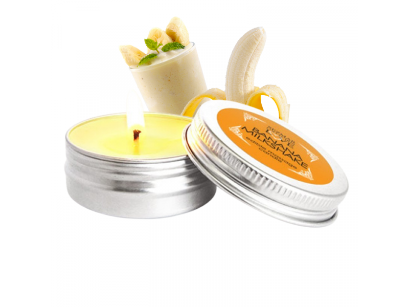 Mini Bougie de massage milkshake banane 100% naturelle 30ml Pas Cher