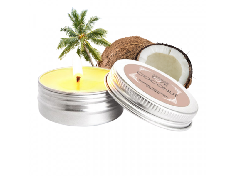 Bougie de massage noix de coco 30ml 100% naturelle Pas Cher