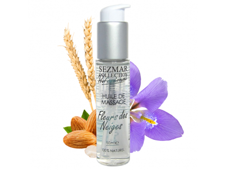 Huile de massage professionnelle Fleurs des Neiges 100% naturelle 50 ml Pas Cher