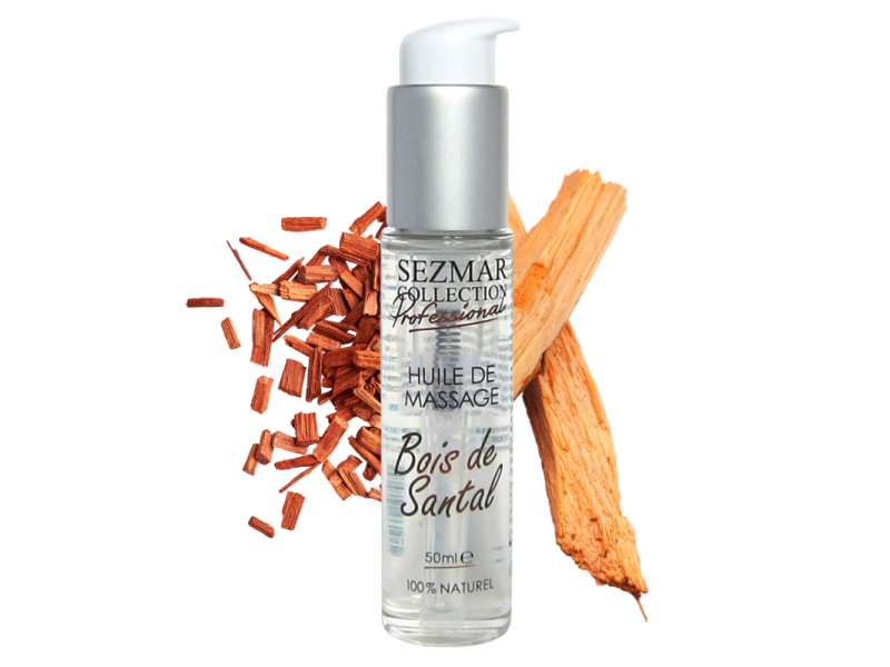 Huile de massage professionnelle Bois de Santal 100% naturelle 50 ml Pas Cher