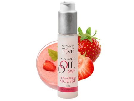 Huile de massage fraise 100% naturelle 50ml Pas Cher