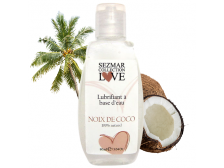 Lubrifiant à base d'eau 100% naturel Noix de coco 90 ml Pas Cher