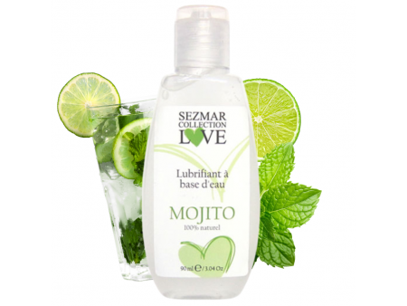 Lubrifiant à base d'eau 100% naturel Mojito 90 ml Pas Cher