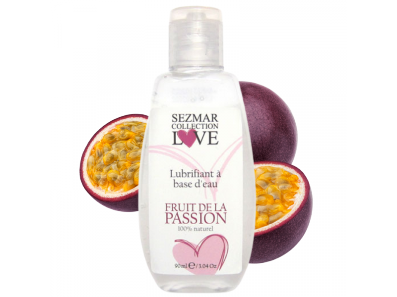 Lubrifiant à base d'eau 100% naturel Fruit de la passion 90 ml Pas Cher