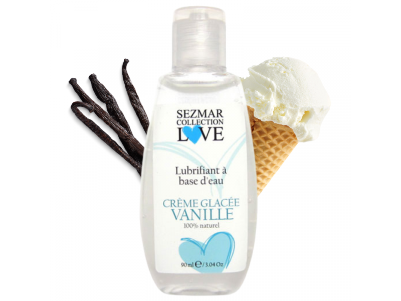 Lubrifiant à base d'eau 100% naturel Crème glacée vanille 90 ml Pas Cher